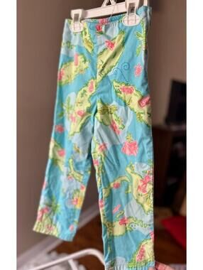 Lilly Pulitzer Girls Printed Cotton Pants 4 Island Print